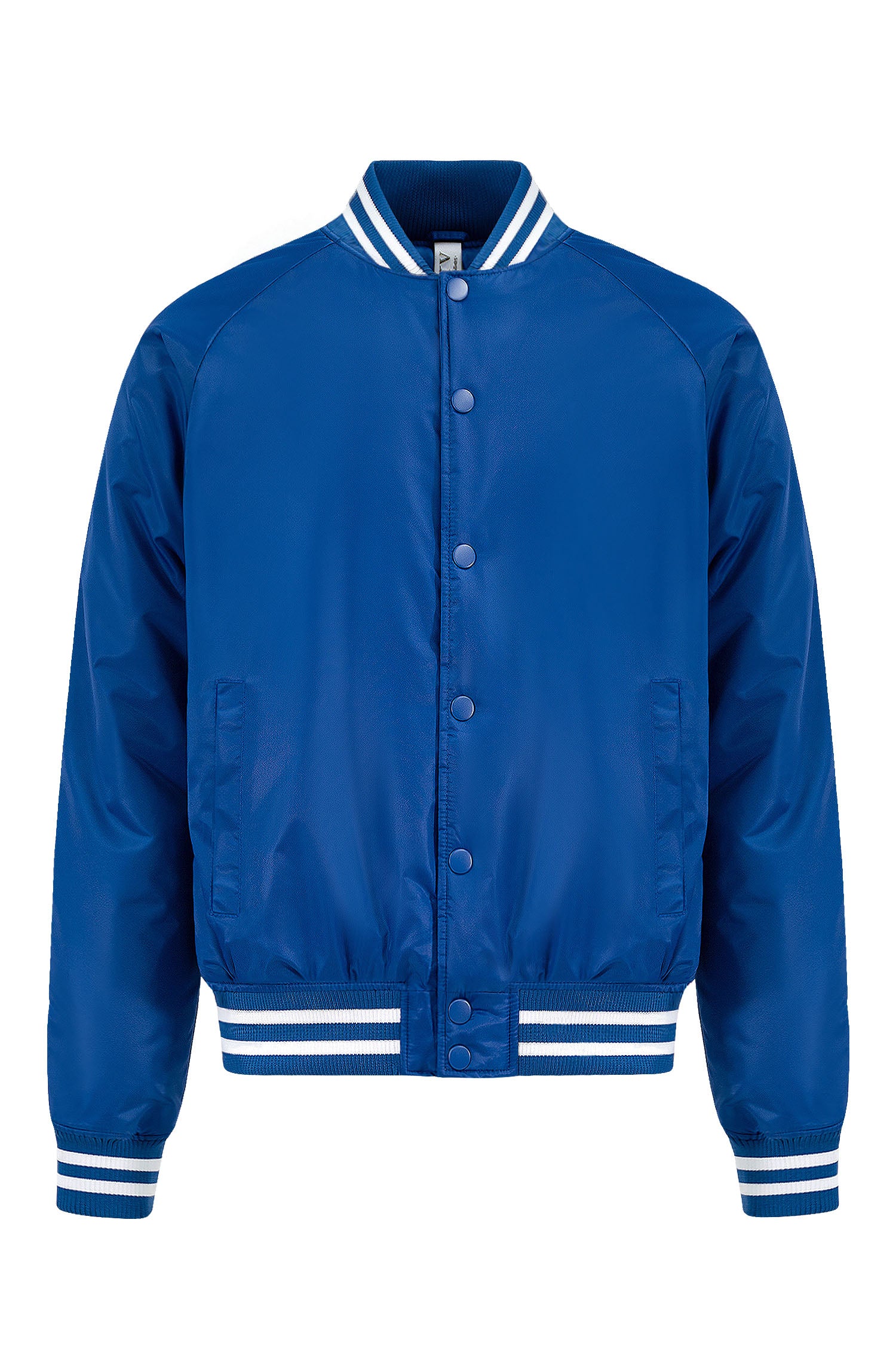Men's Essential Solid Snap Button Varsity Jacket - Image 7