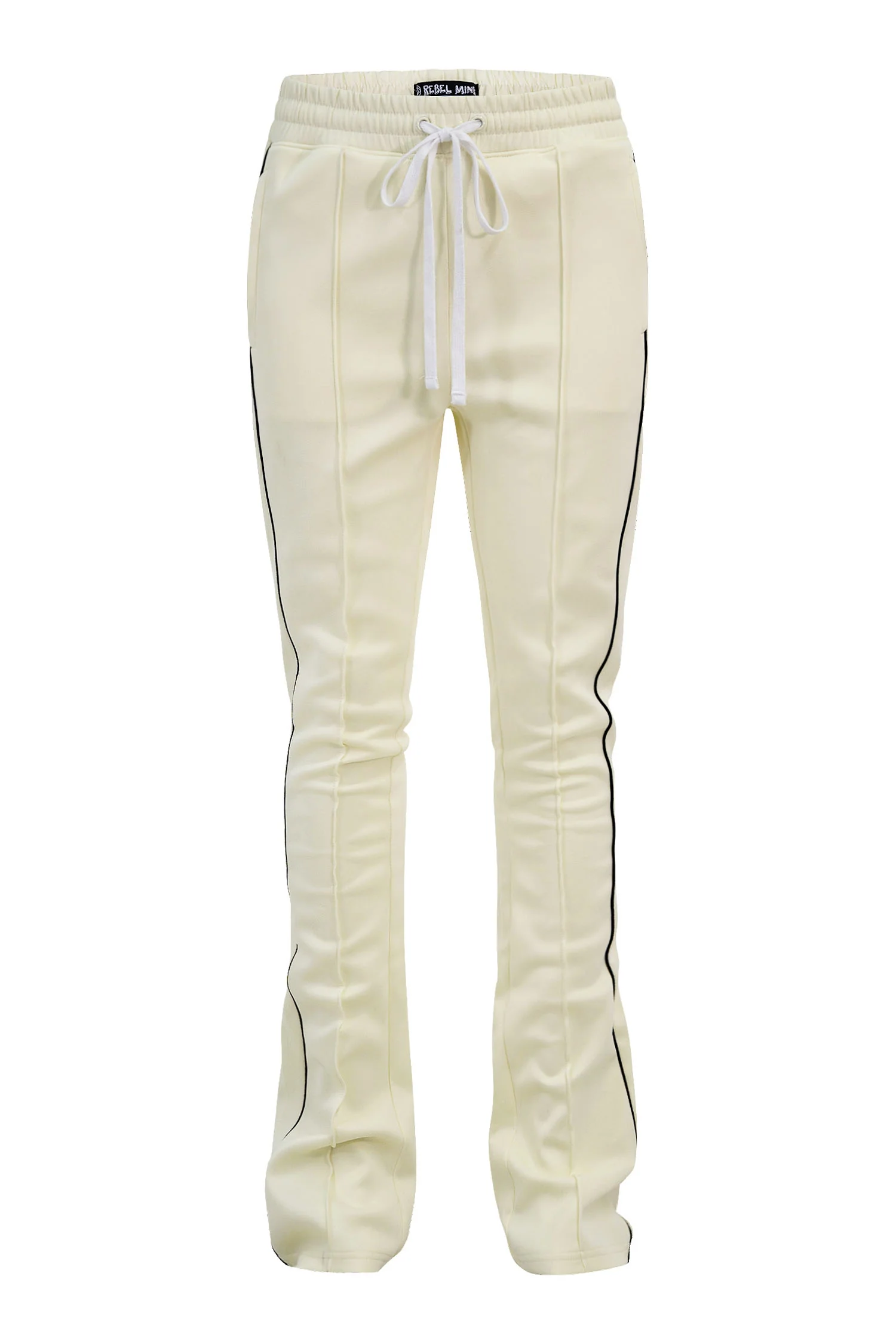 Men's Essential Solid Stacked Fit Flared Track Pants - Image 26