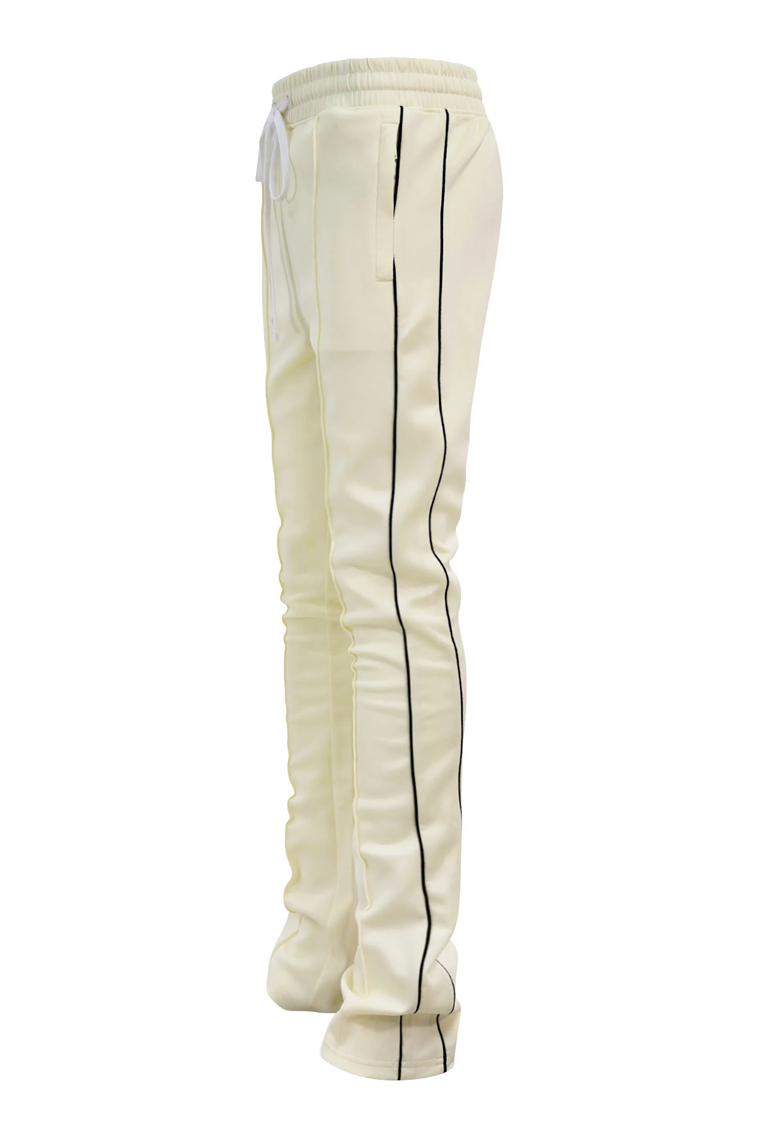 Men's Essential Solid Stacked Fit Flared Track Pants - Image 27