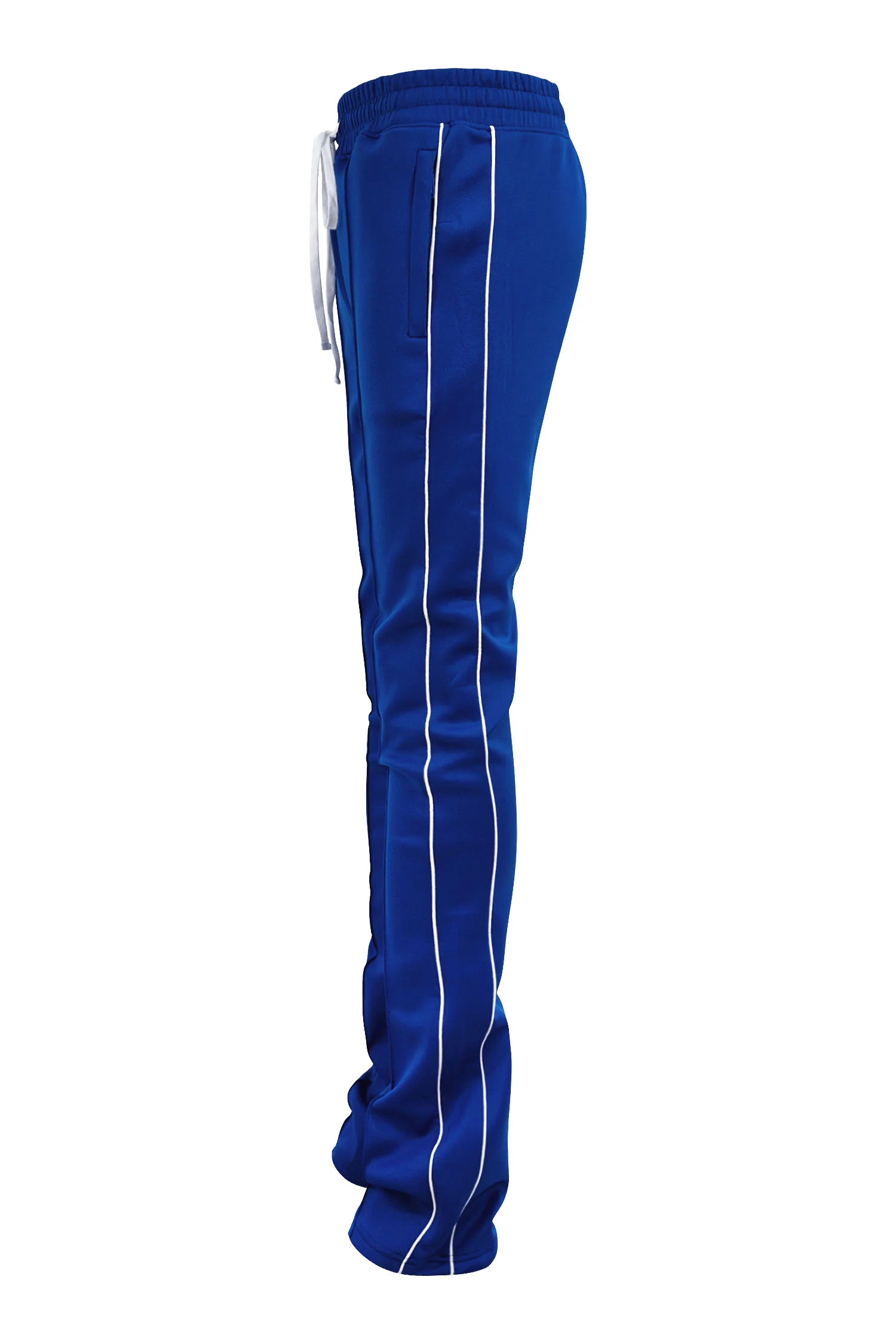 Men's Essential Solid Stacked Fit Flared Track Pants - Image 35