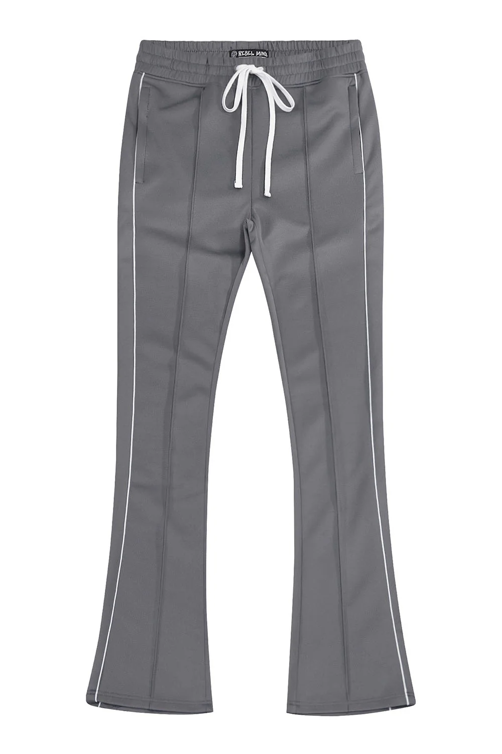 Men's Essential Solid Stacked Fit Flared Track Pants - Image 9