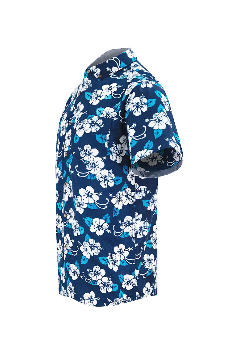Men's Floral Print Button Down Short Sleeve Shirts - Image 2