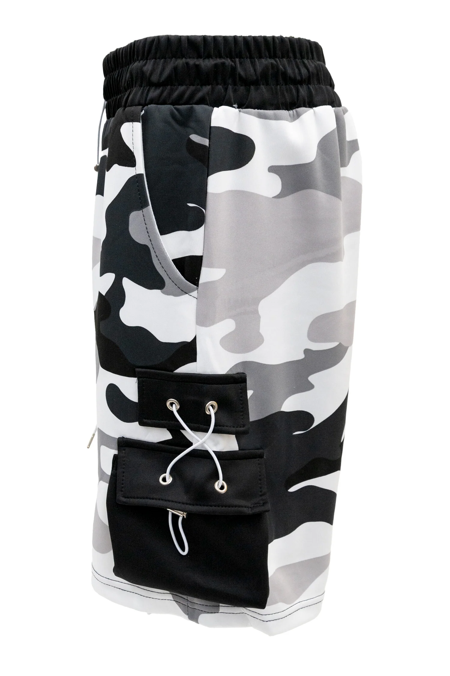 Men's Full Camo Sweat Cargo Shorts - Image 11