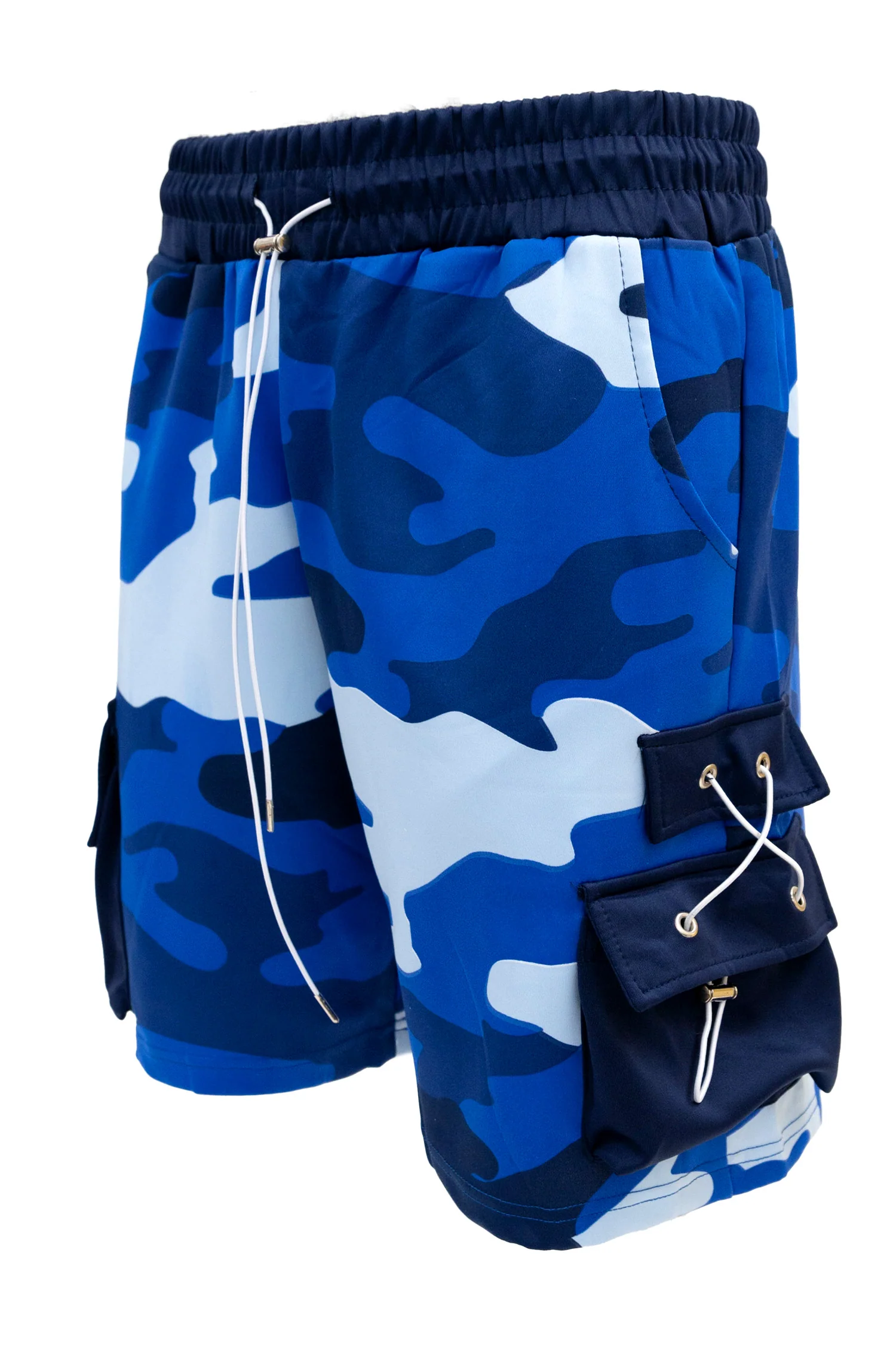 Men's Full Camo Sweat Cargo Shorts - Image 2