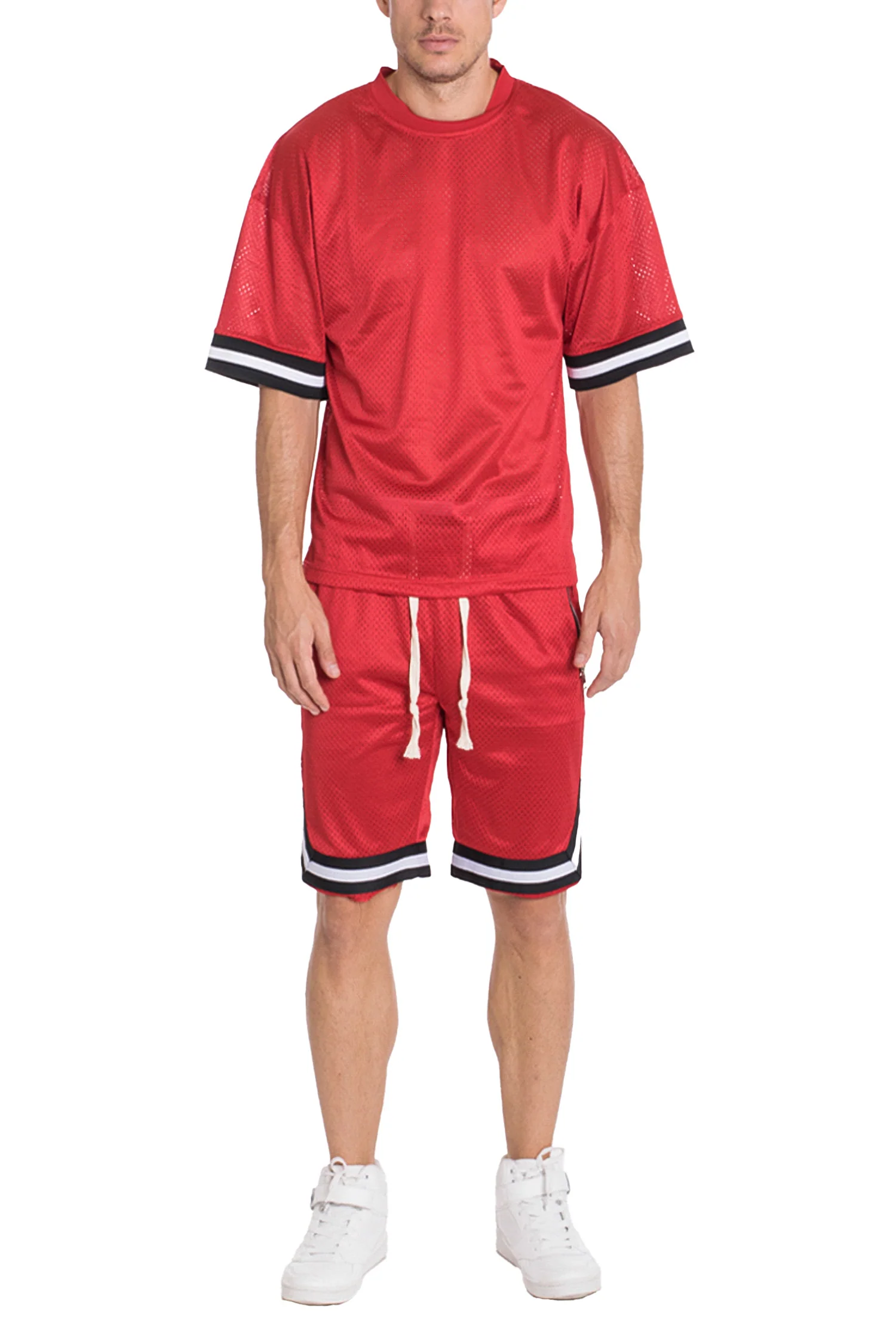 Men's Full Mesh Sleeve Tape Jersey T-Shirts - Image 6