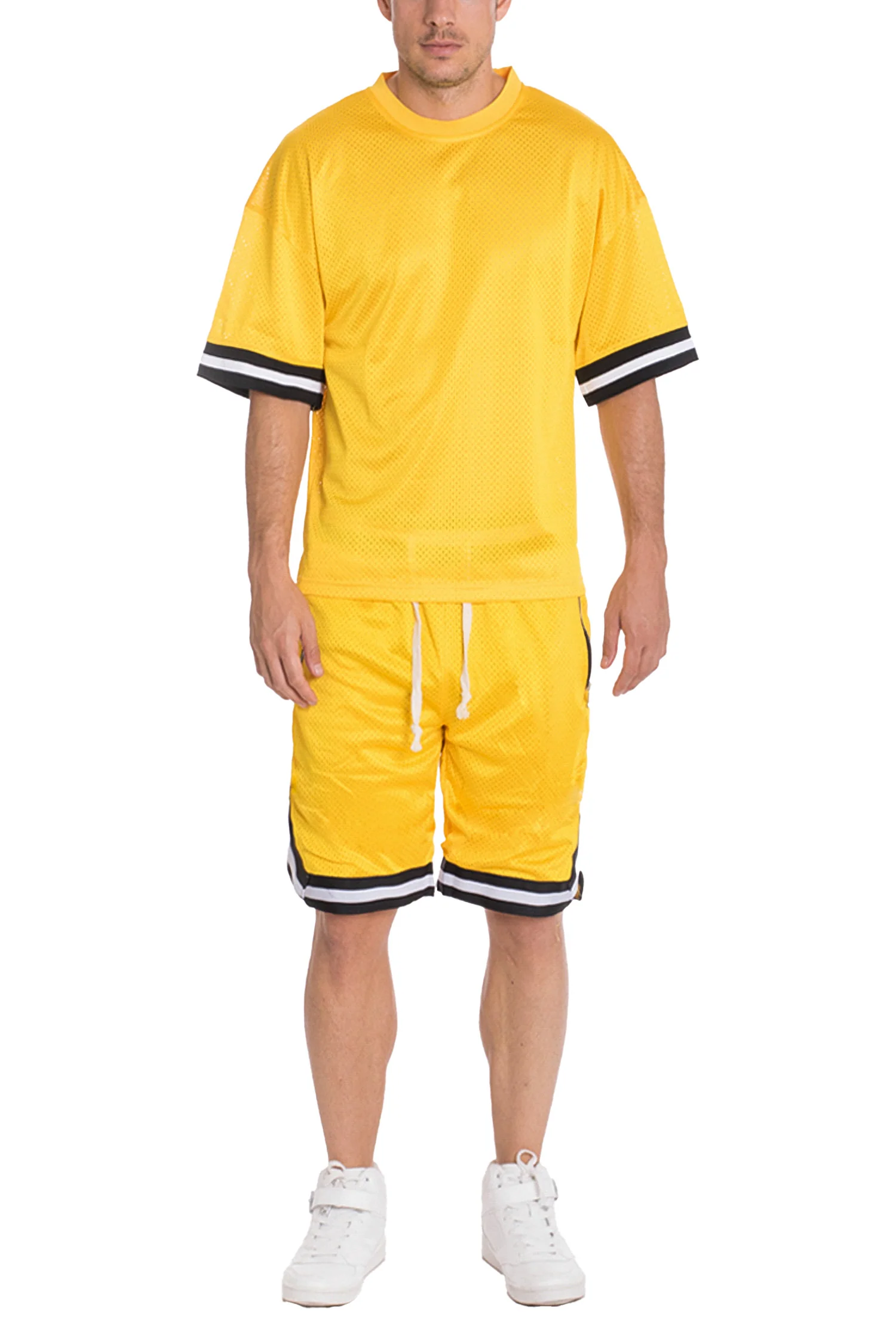 Men's Full Mesh Sleeve Tape Jersey T-Shirts - Image 8
