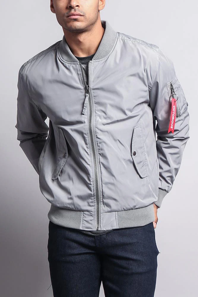Men's Lightweight Bomber Flight Jacket - Image 12