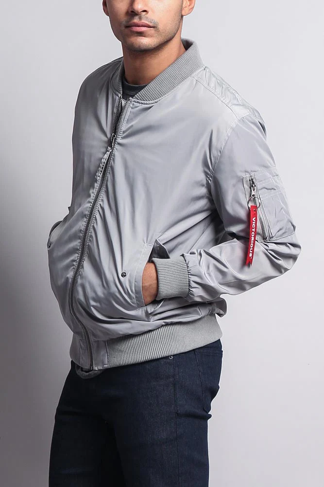Men's Lightweight Bomber Flight Jacket - Image 13