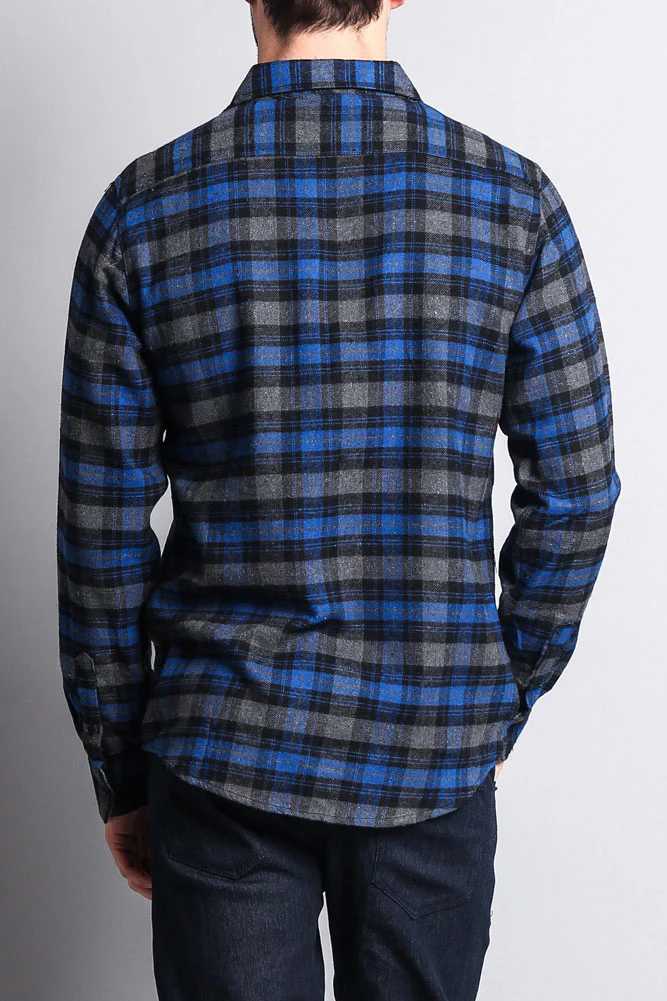 Men's Long Sleeve Woven Flannel Shirt - Image 24