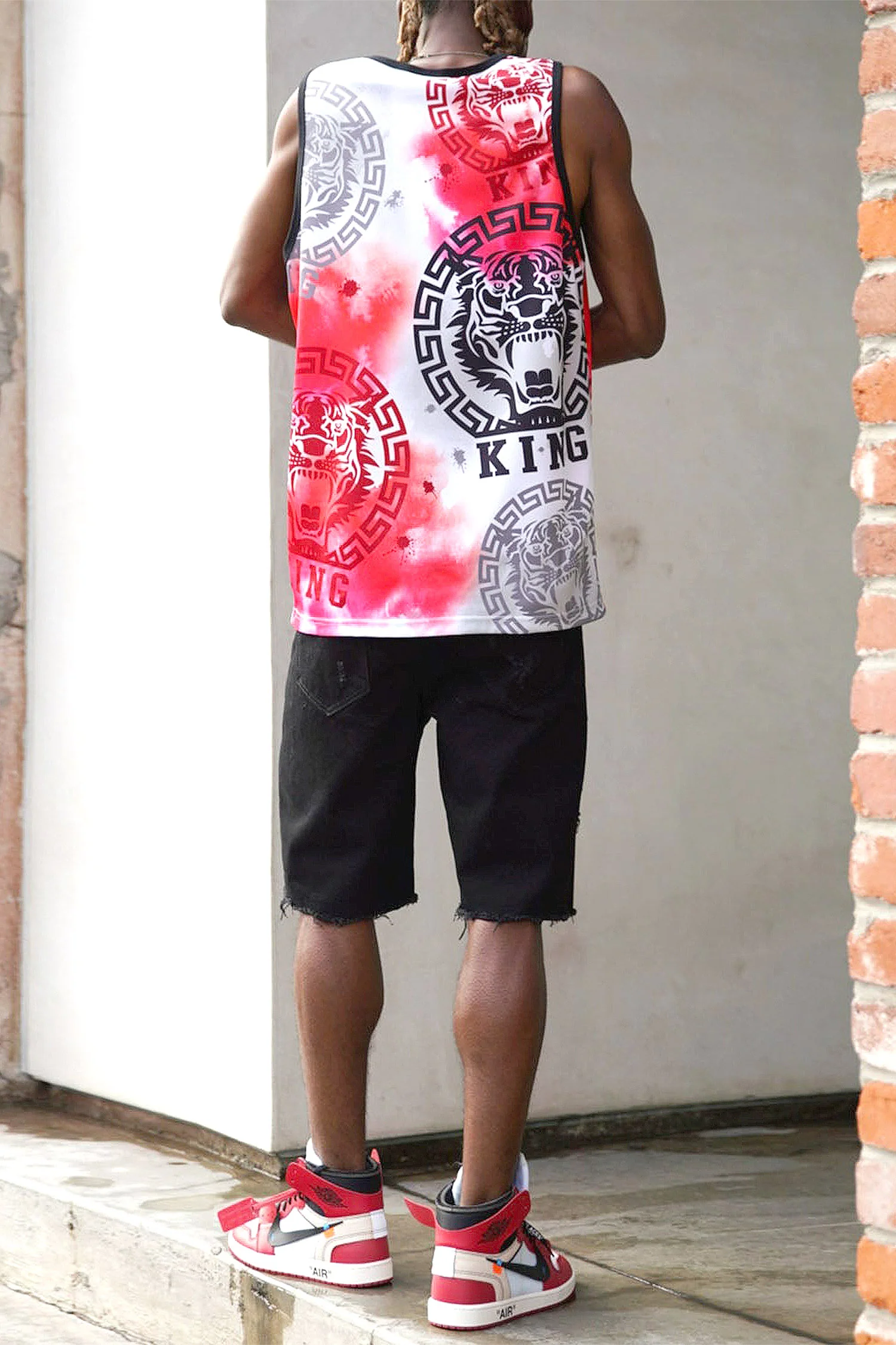 Men's Multicolor King Tiger Tank Top - Image 7