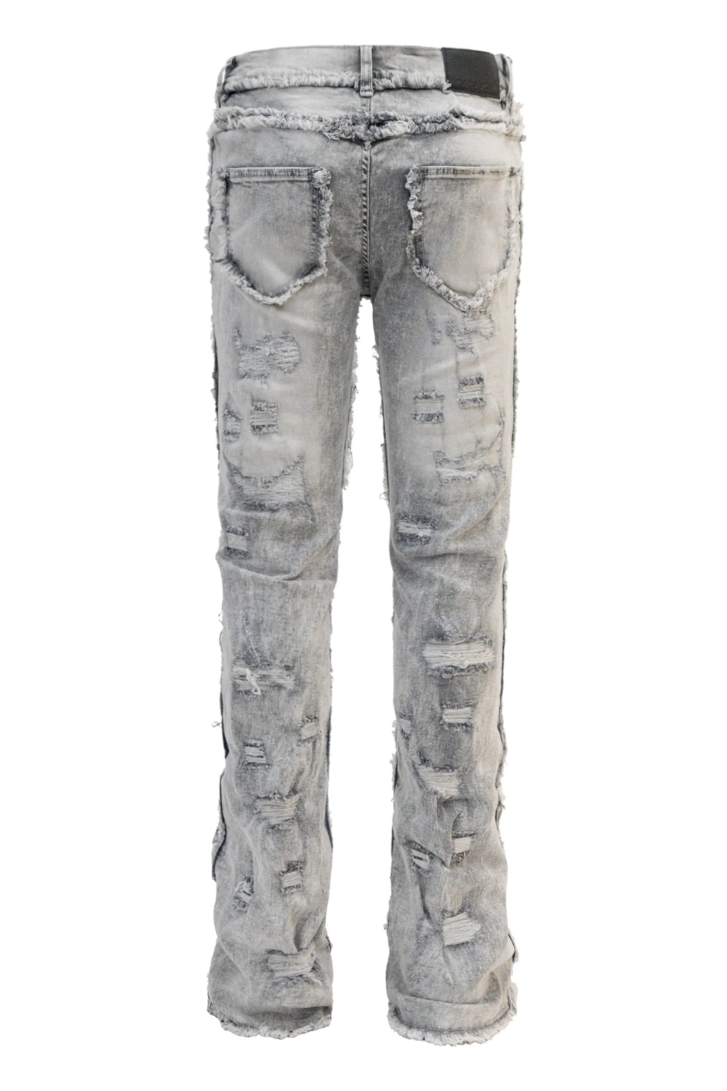 Men's No End Distressed Stacked Denim Jeans - Image 12