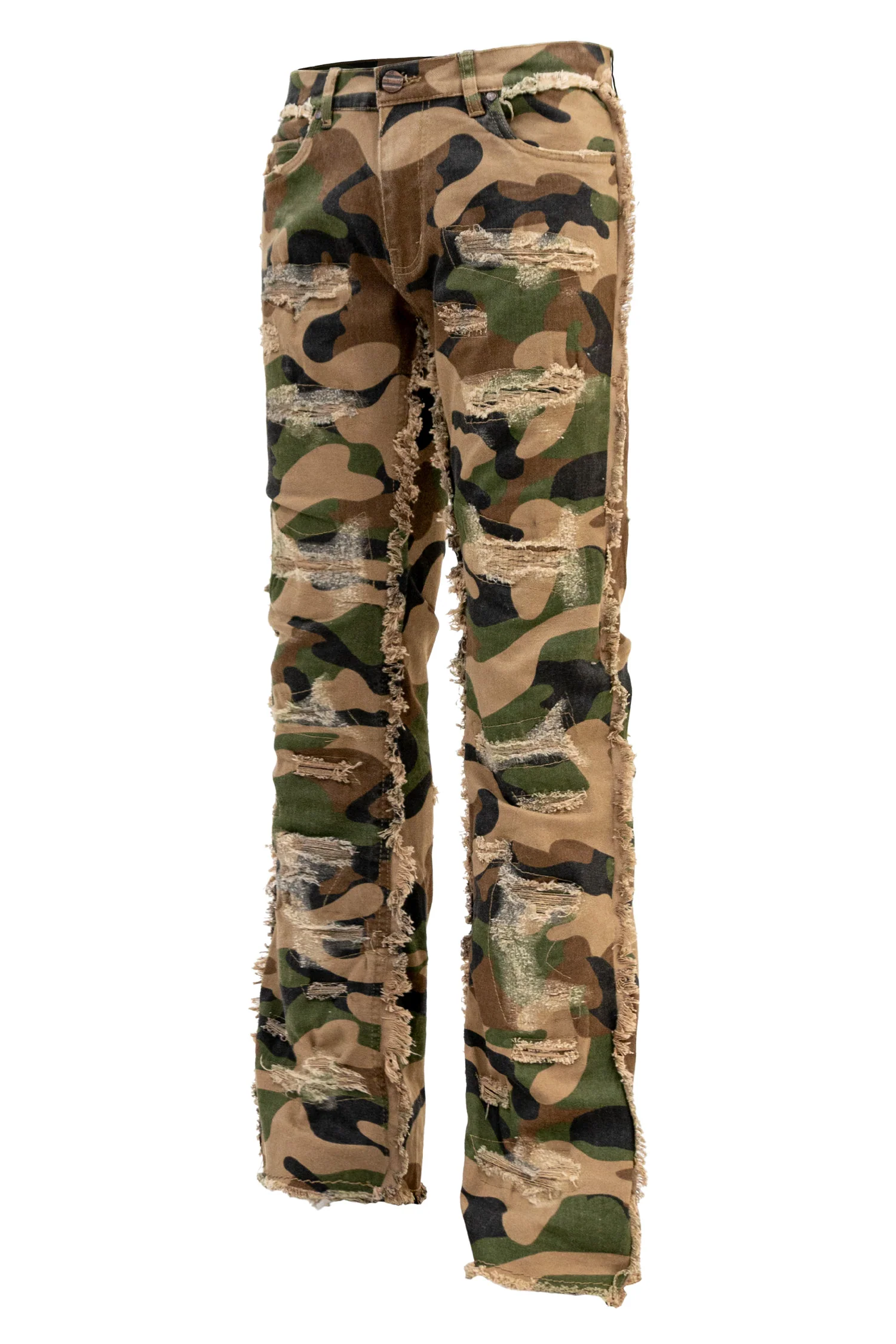 Men's No End Distressed Stacked Denim Jeans - Image 2