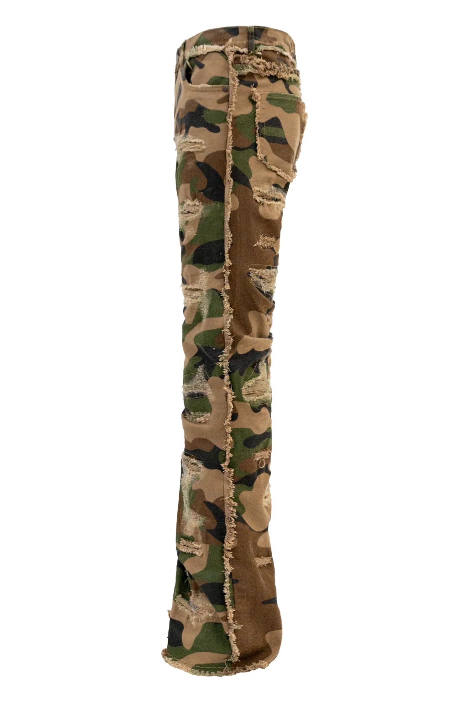 Men's No End Distressed Stacked Denim Jeans - Image 3