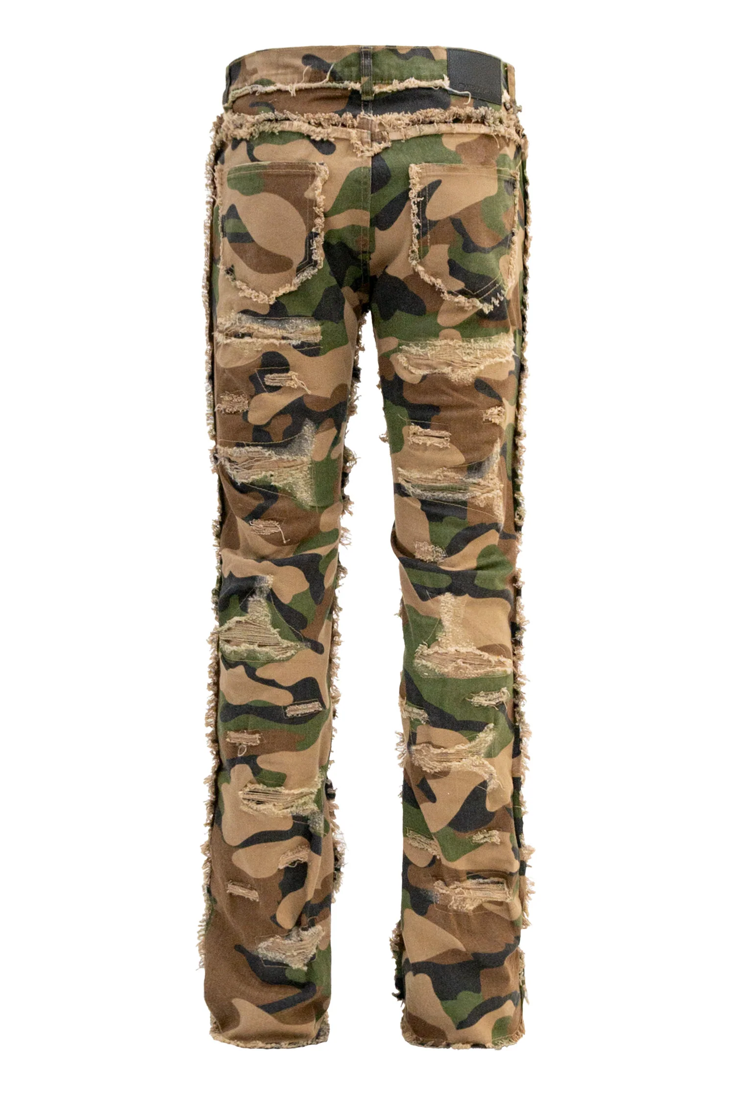Men's No End Distressed Stacked Denim Jeans - Image 4