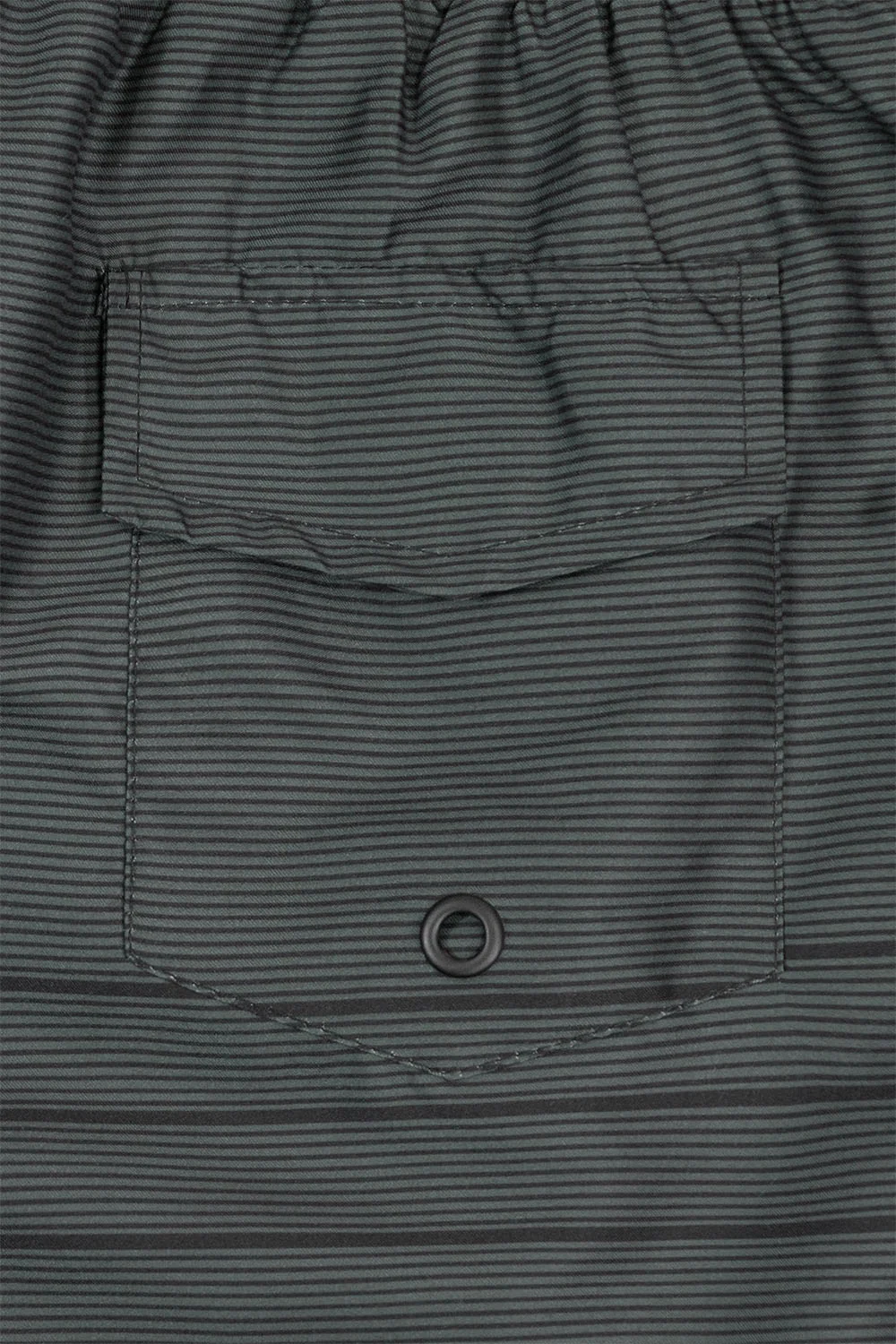 Men's Nylon Striped Summer Swim Shorts (Black) - Image 6