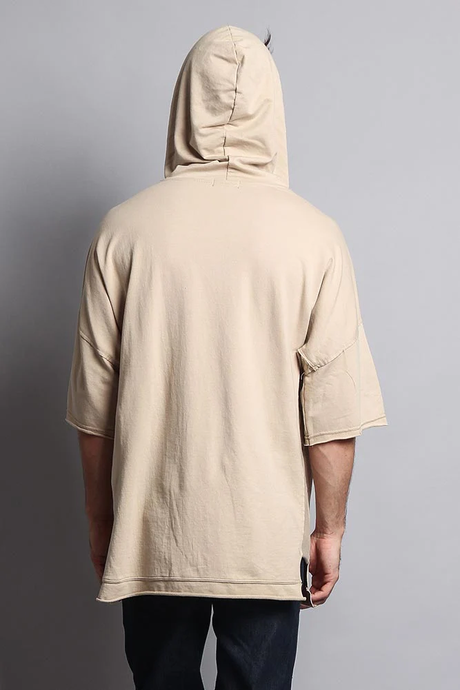Men's Over Sized Hooded T-Shirt With Extended Hem - Image 15