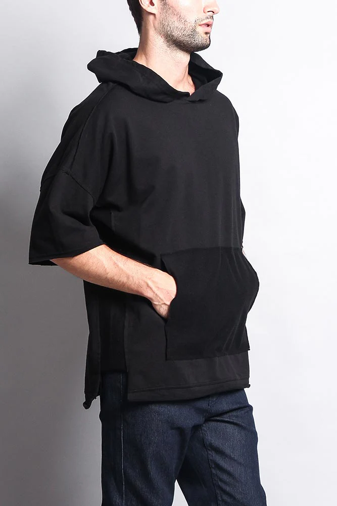 Men's Over Sized Hooded T-Shirt With Extended Hem - Image 5