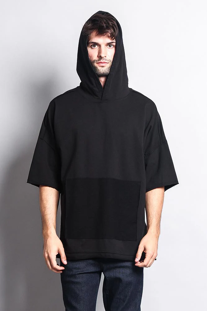 Men's Over Sized Hooded T-Shirt With Extended Hem - Image 6