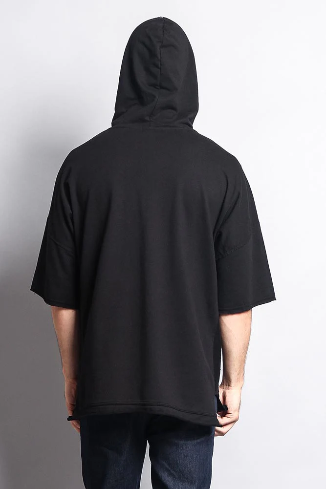 Men's Over Sized Hooded T-Shirt With Extended Hem - Image 8