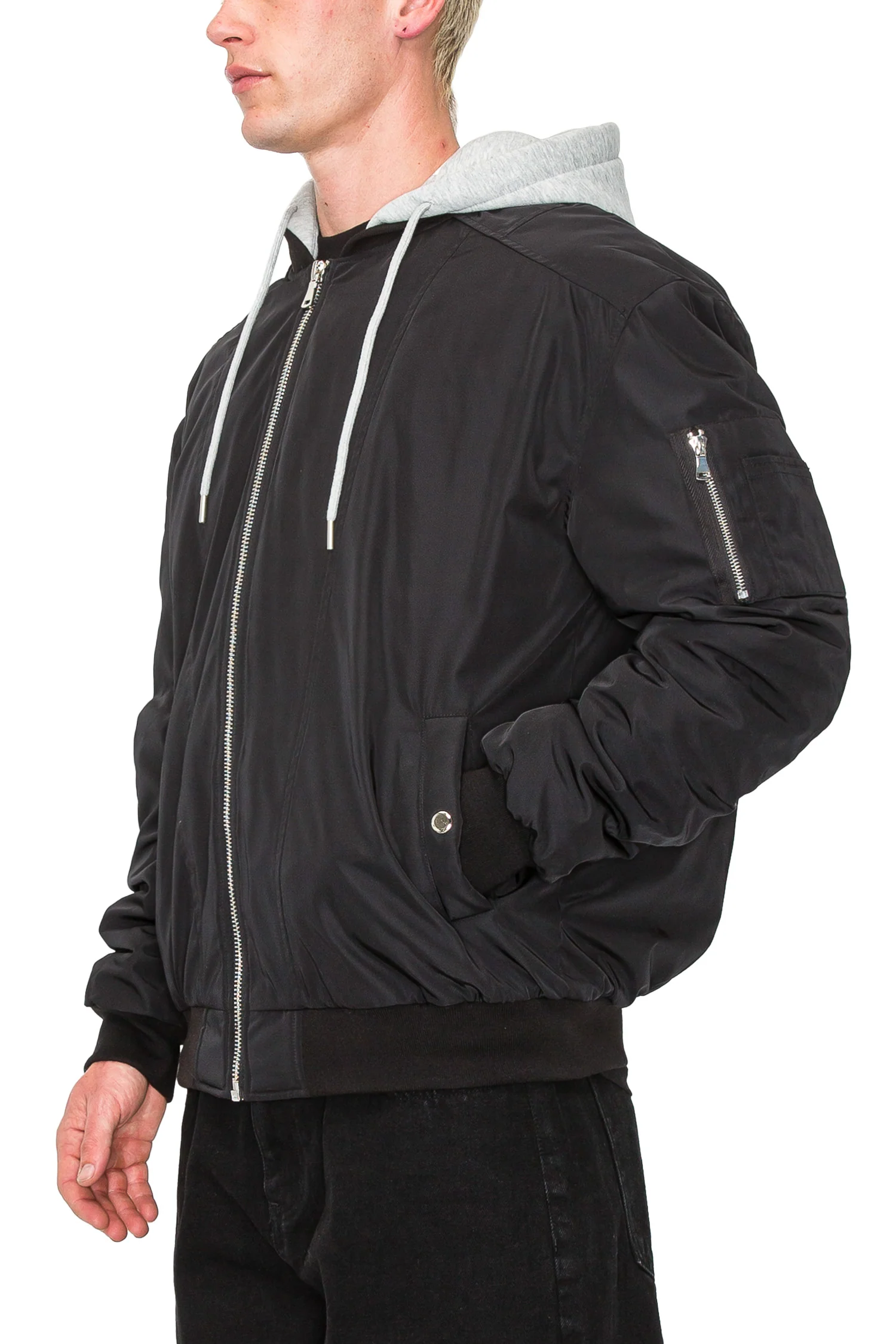 Men's Oversized Hooded Bomber Jacket - Image 2