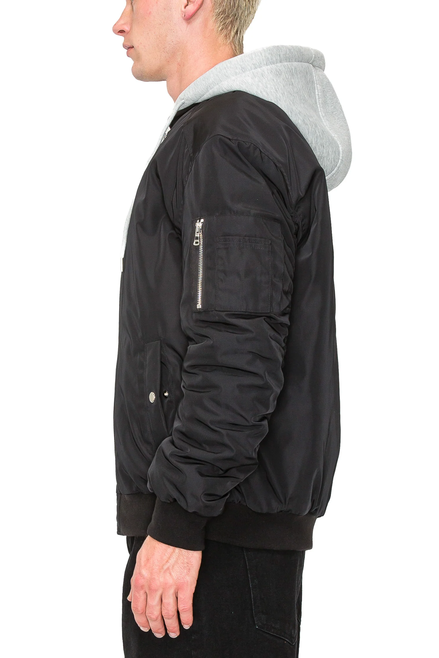 Men's Oversized Hooded Bomber Jacket - Image 4