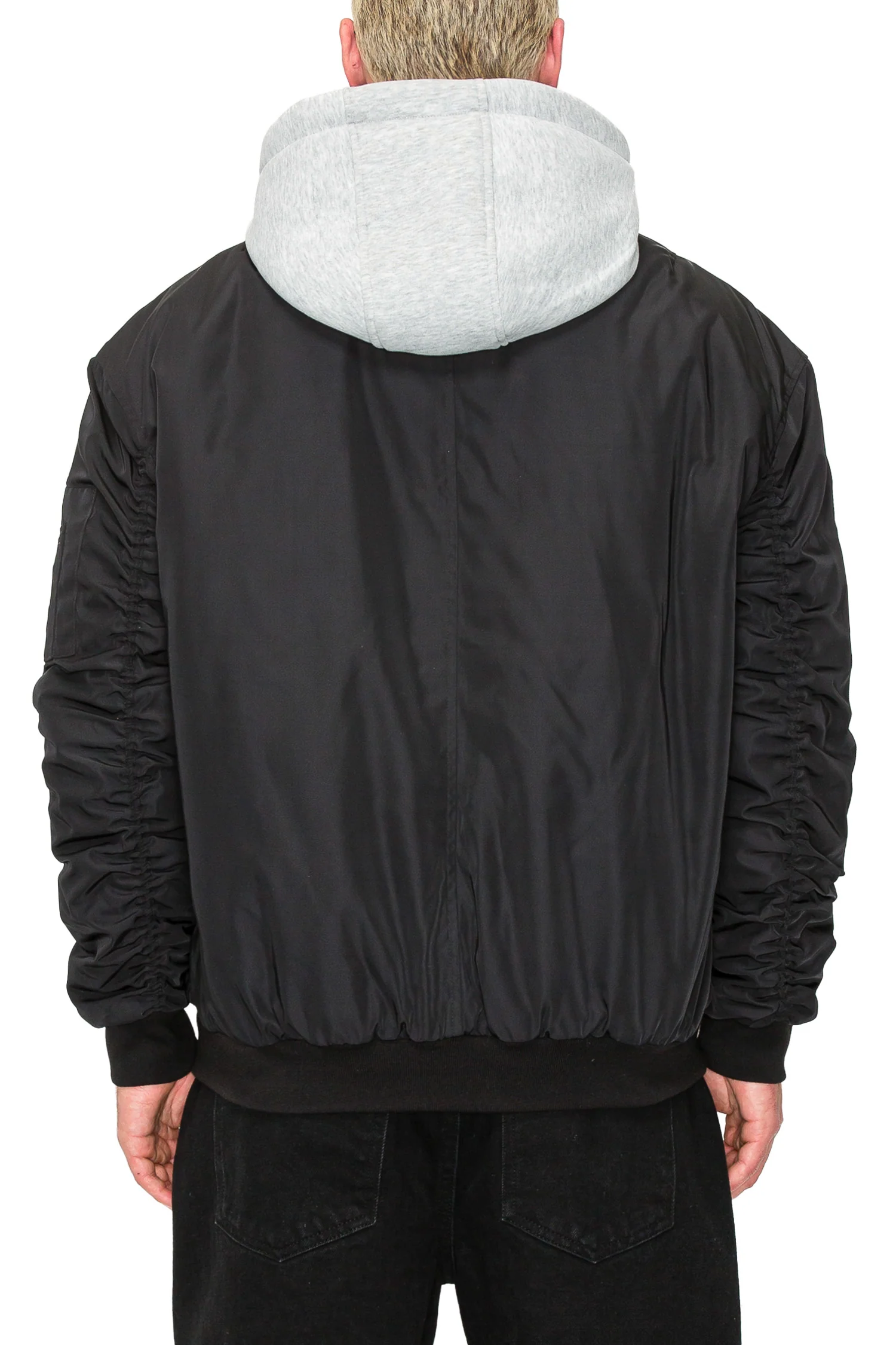 Men's Oversized Hooded Bomber Jacket - Image 5