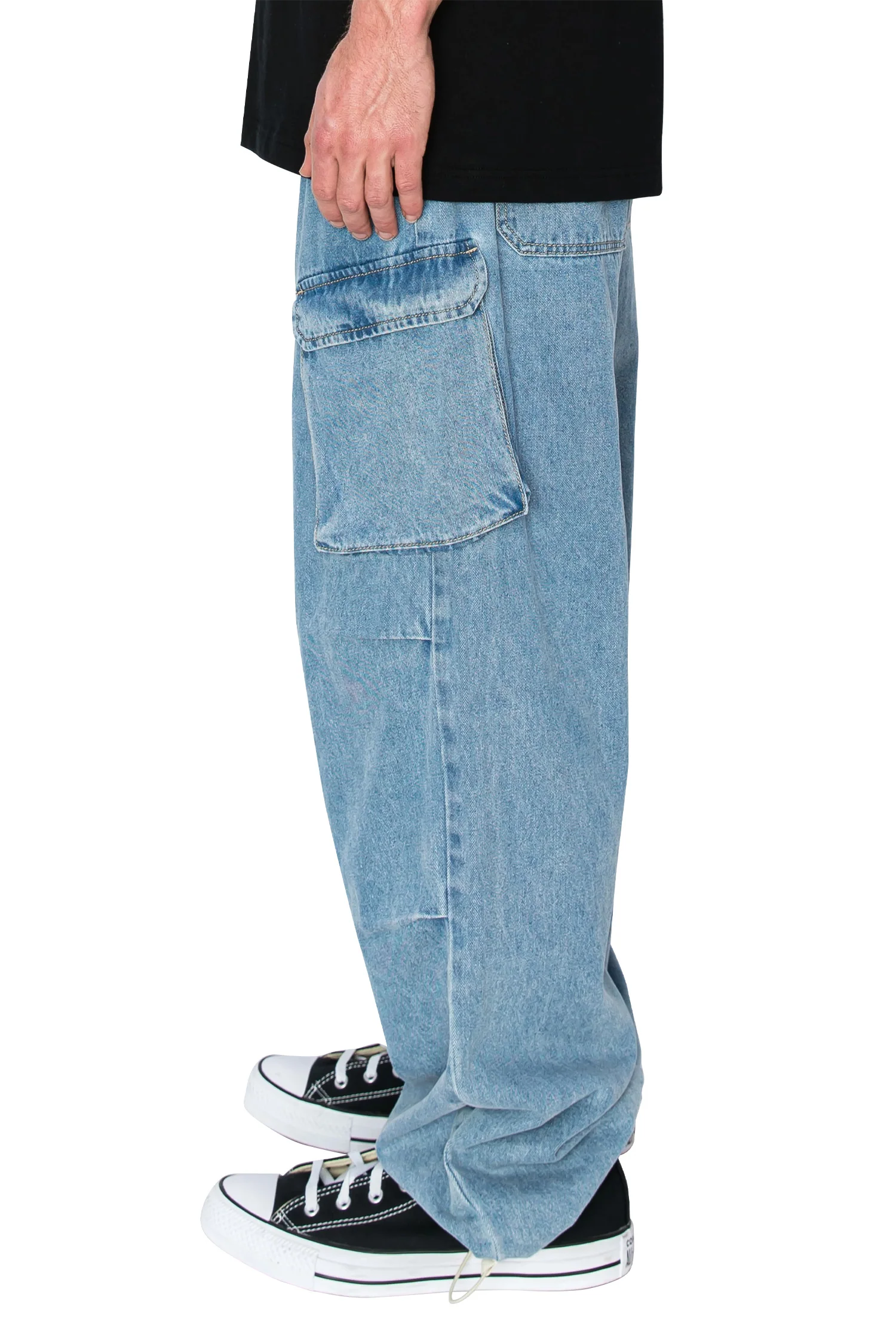Men's Parachute Baggy Cargo Jogger Pants - Image 3