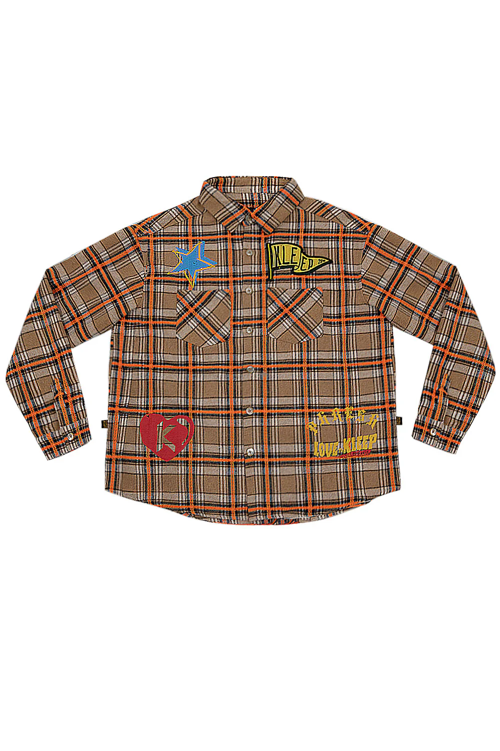 Men's Premium Embroidered Patch Work Heavy Flannel Shirt - Image 10