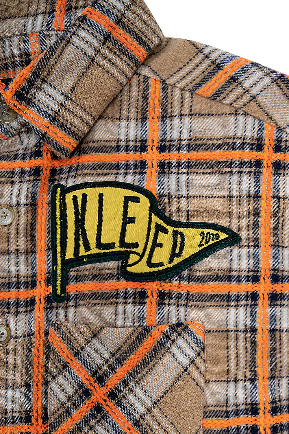 Men's Premium Embroidered Patch Work Heavy Flannel Shirt - Image 13