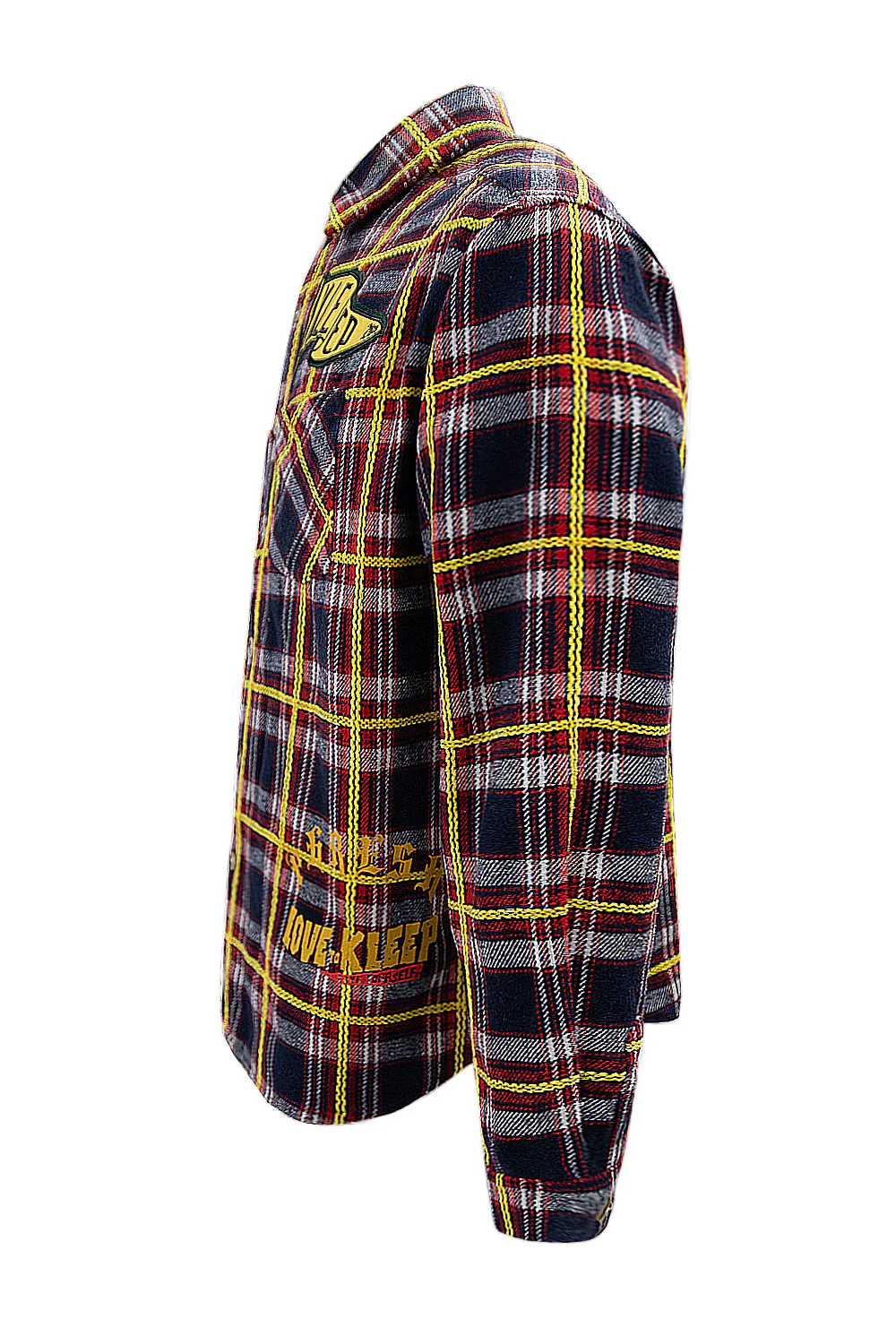 Men's Premium Embroidered Patch Work Heavy Flannel Shirt - Image 2