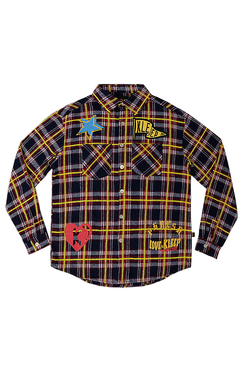Men's Premium Embroidered Patch Work Heavy Flannel Shirt - Image 4