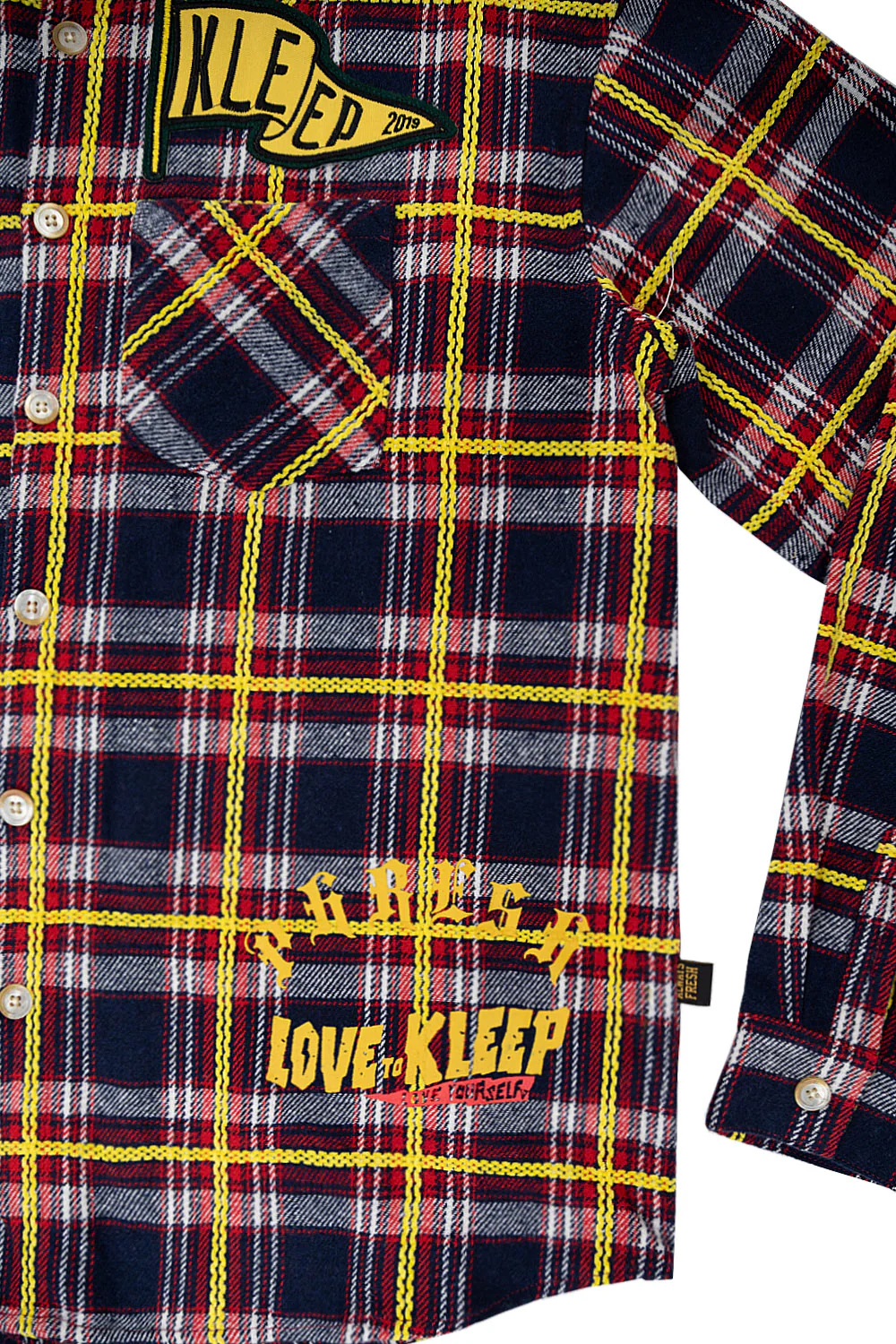 Men's Premium Embroidered Patch Work Heavy Flannel Shirt - Image 6