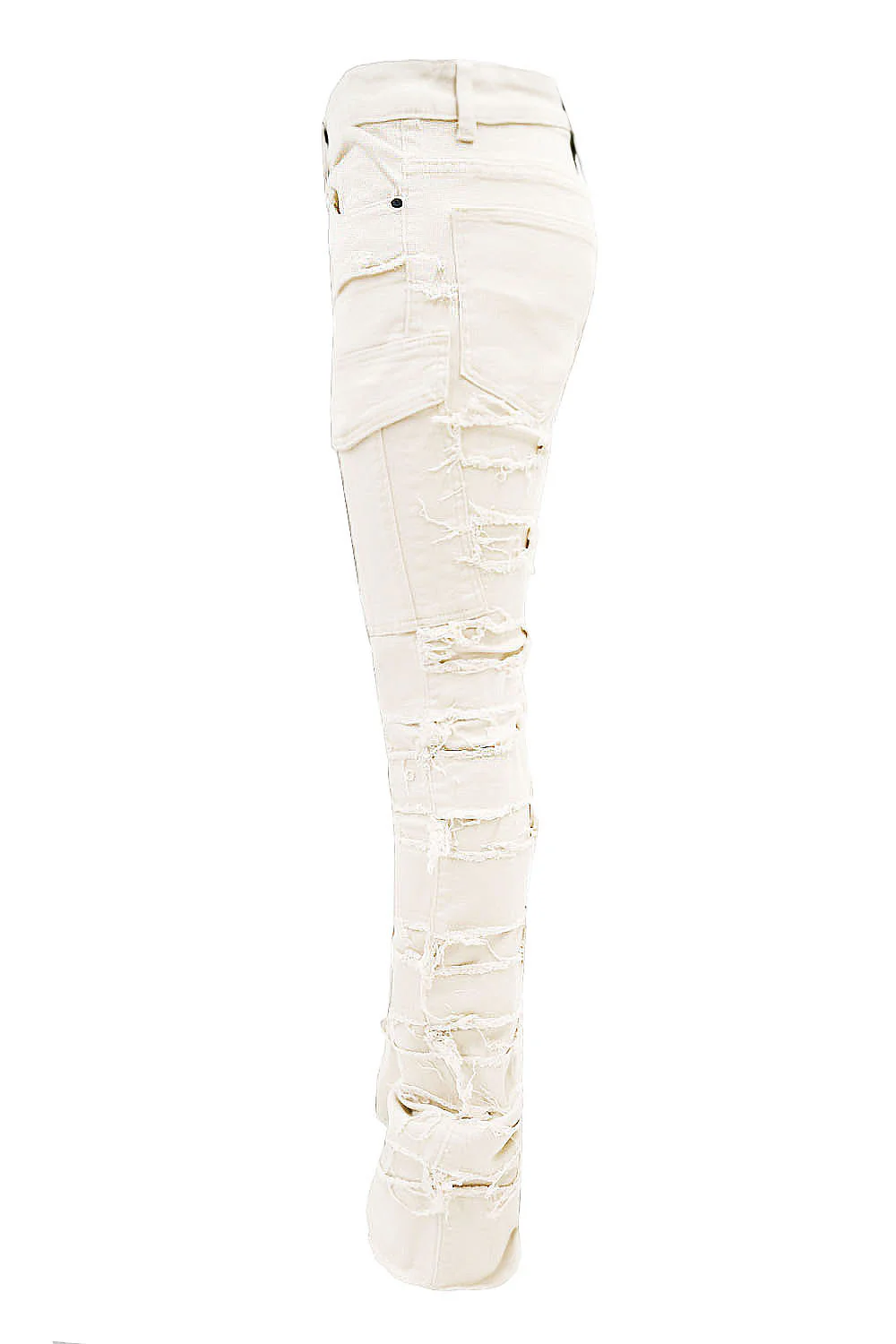 Men's Premium Multi Distressed Cargo Stacked Jeans - Image 7