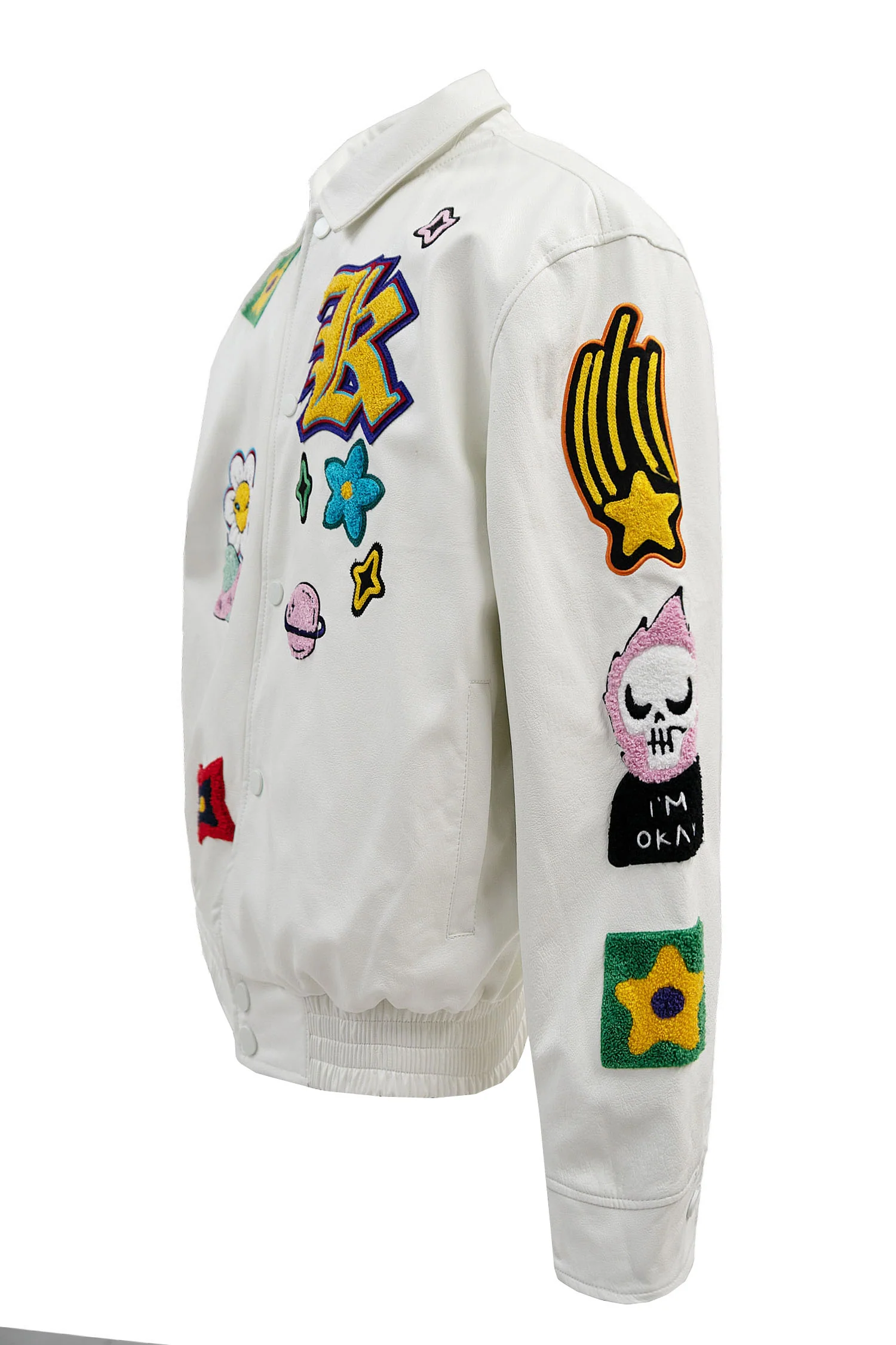 Men's Premium Multiple Patches PU Leather Jacket - Image 5