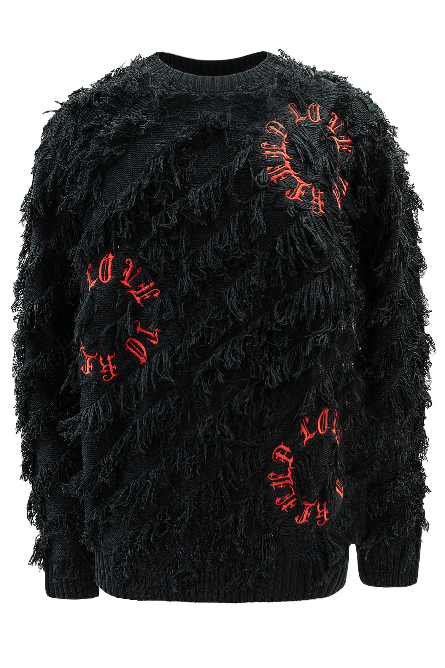 Thread Fringe Embroidered Sweater - Image 6
