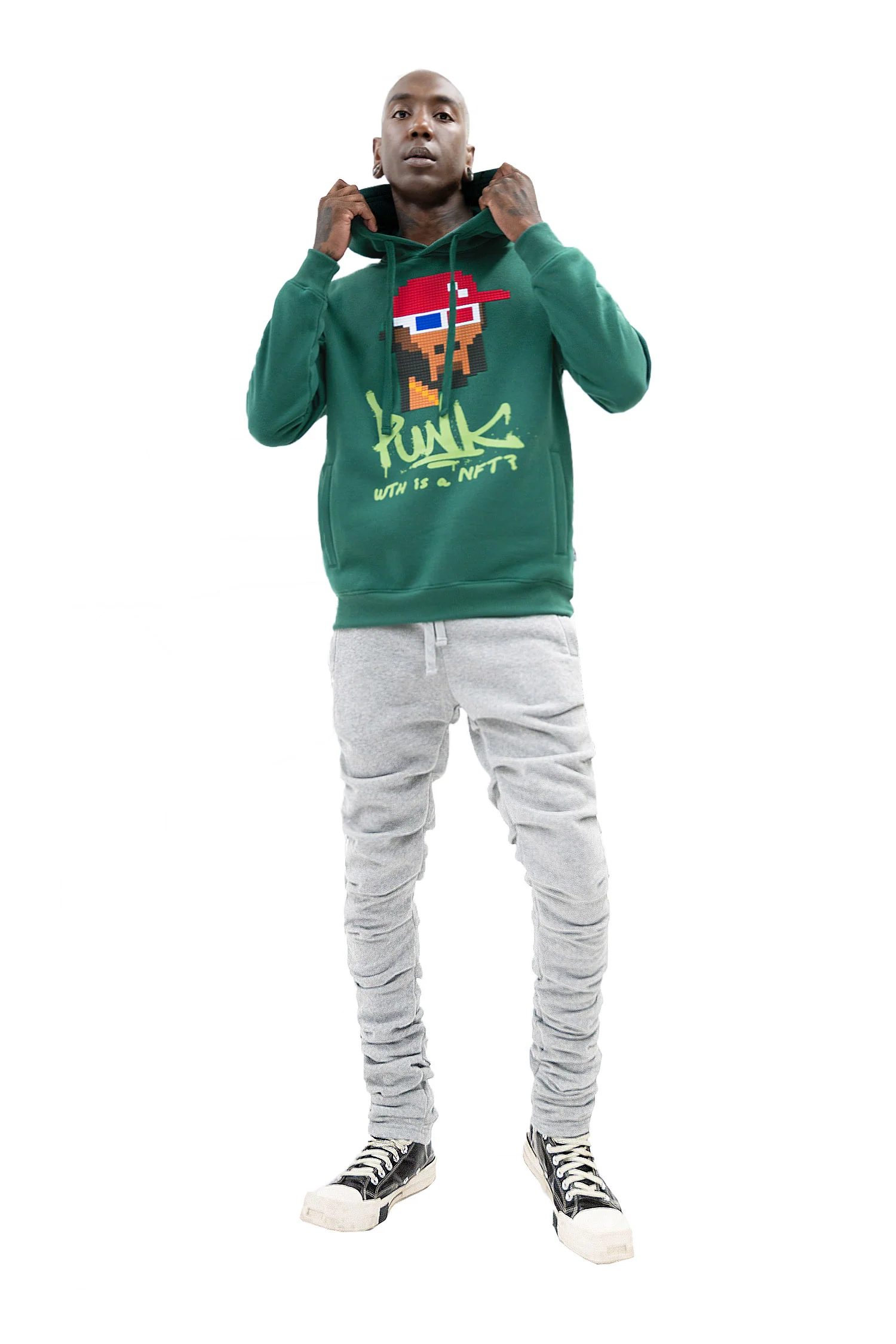 Punk 3D Lego Print Hoodie - Image 5