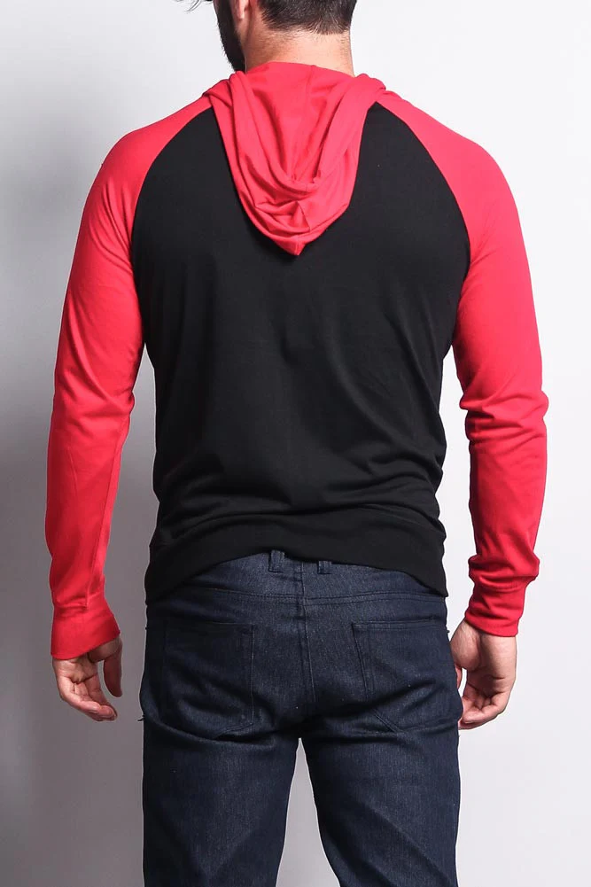 Men's Raglan Light Weight Zip Down Hoodie - Image 18