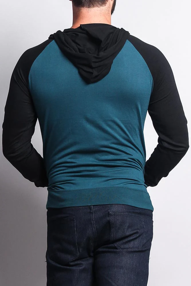 Men's Raglan Light Weight Zip Down Hoodie - Image 32