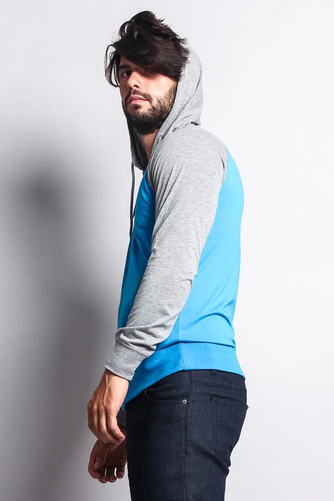 Men's Raglan Light Weight Zip Down Hoodie - Image 49