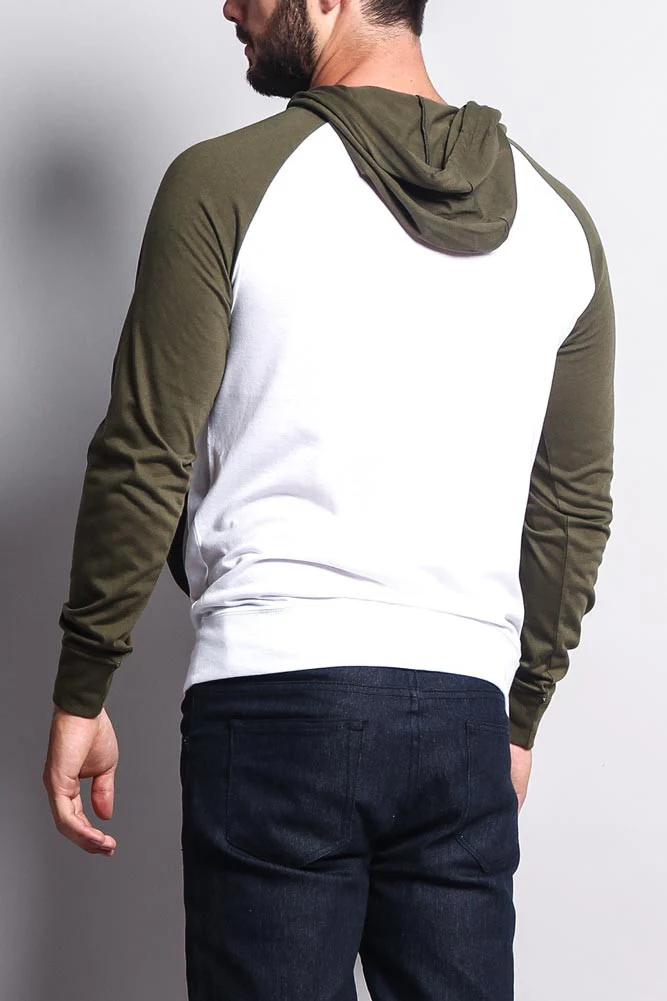 Men's Raglan Light Weight Zip Down Hoodie - Image 52