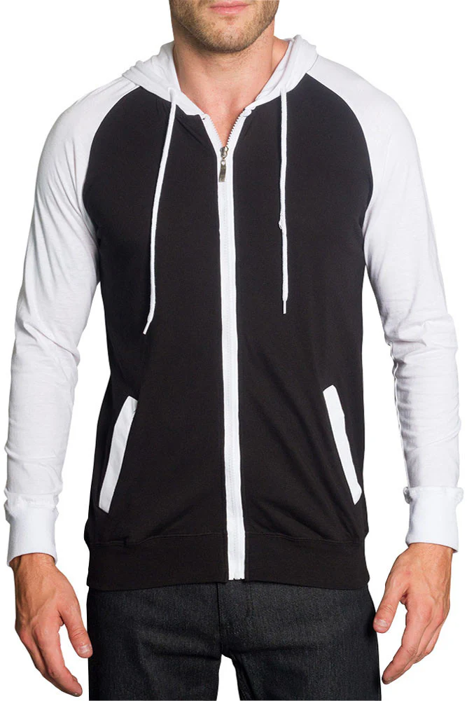 Men's Raglan Light Weight Zip Down Hoodie - Image 63