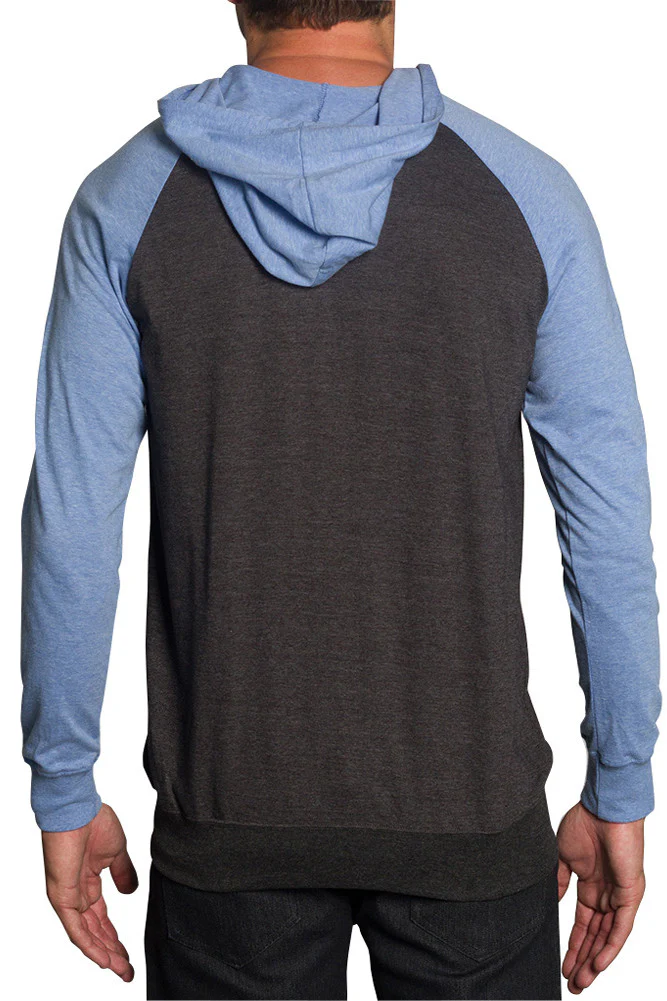 Men's Raglan Light Weight Zip Down Hoodie - Image 71