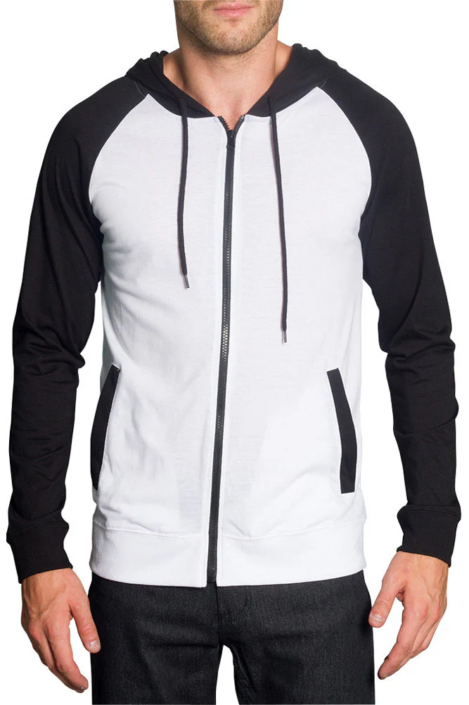 Men's Raglan Light Weight Zip Down Hoodie - Image 75