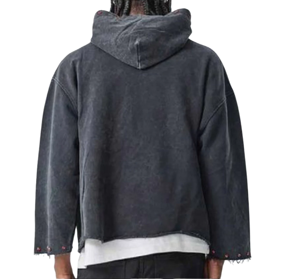 Raw-Edge Blessed French-Terry Hoodie - Image 4