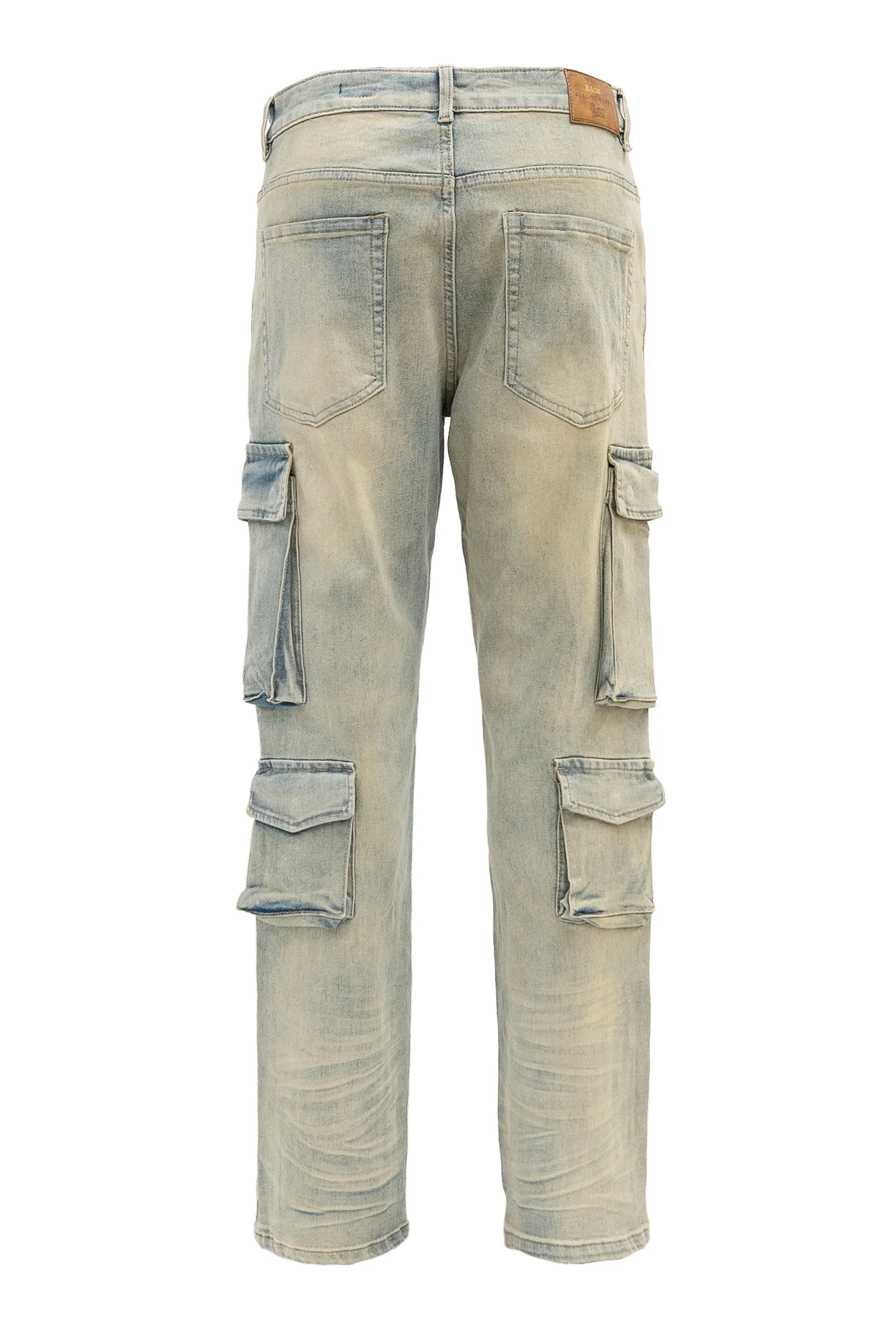Men's Relaxed Fit Washed Utility Cargo Pants - Image 8