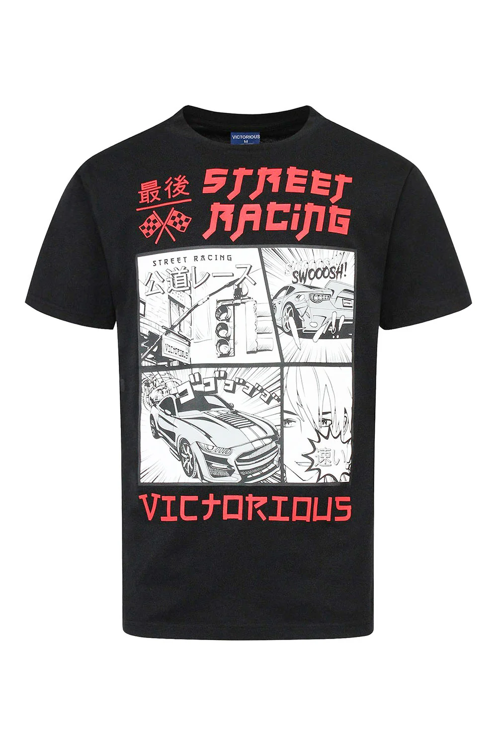Men's Rubber Print Street Racing Graphic T-Shirt - Image 6
