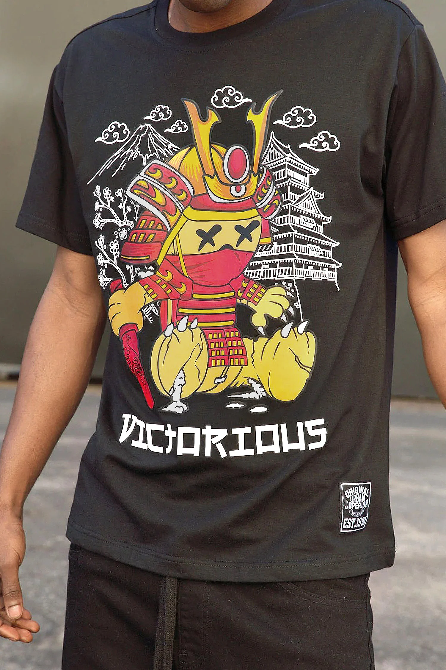Men's Samurai Bear Graphic T-Shirt - Image 2