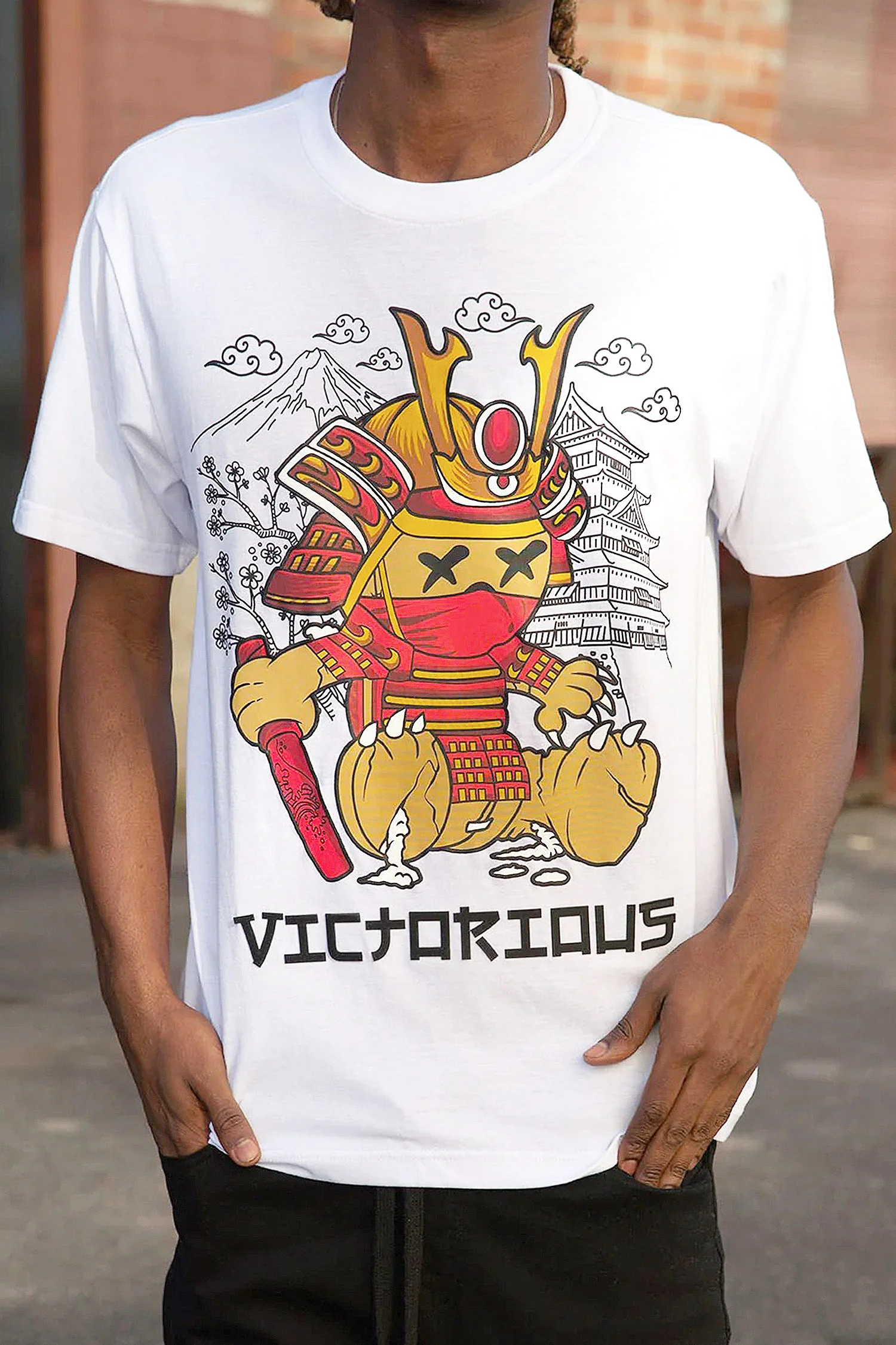 Men's Samurai Bear Graphic T-Shirt - Image 7