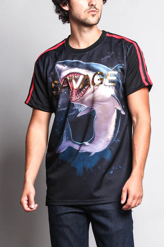Men's Savage Shark T-Shirt - Image 7