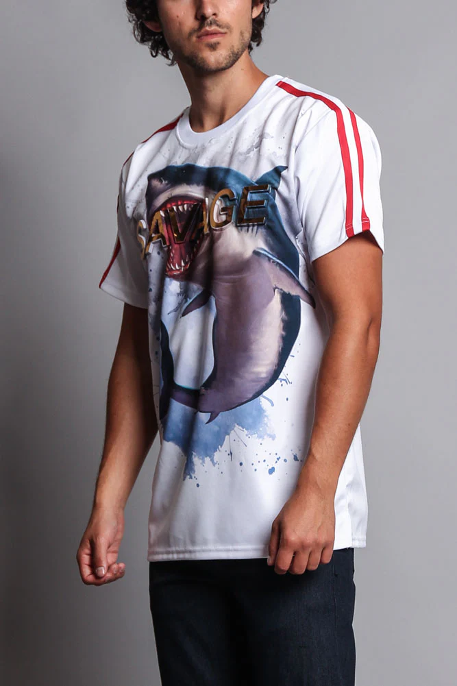 Men's Savage Shark T-Shirt - Image 9